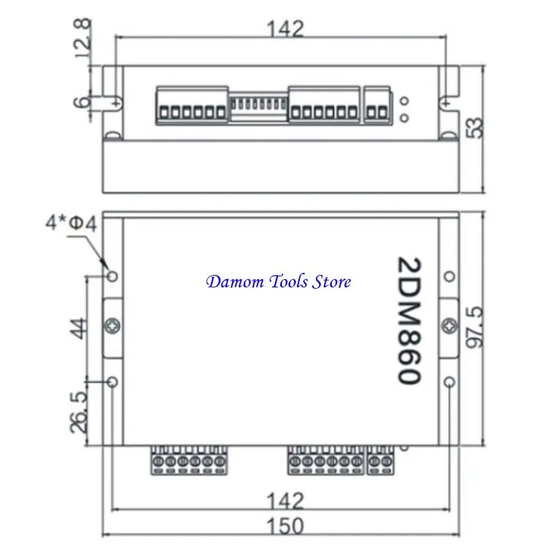 57BE 2DM860H Stepper Motor Controller 2-phase Digital Stepper Motor Driver Enduring