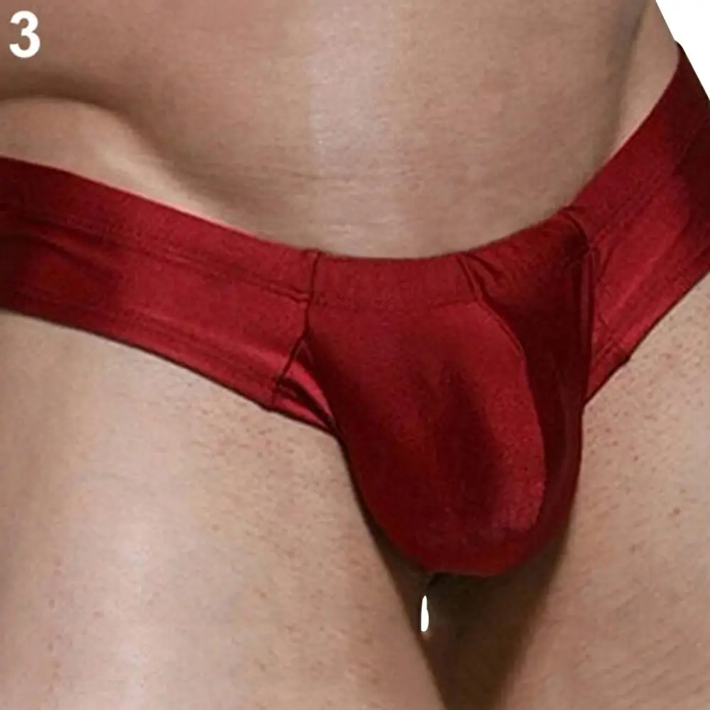 Sexy Low Waist Men's Briefs Leakage Hip U Convex Design Underwear Men Briefs Sexy Thongs Slips Penis Big Pouch Panties Brief
