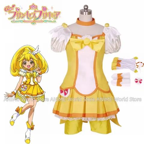 Halloween Smile PreCure! Glitter Force Kise Yayoi Glitter Peace Cure Peace Dress Cosplay Costume Adult Deluxe High Quality