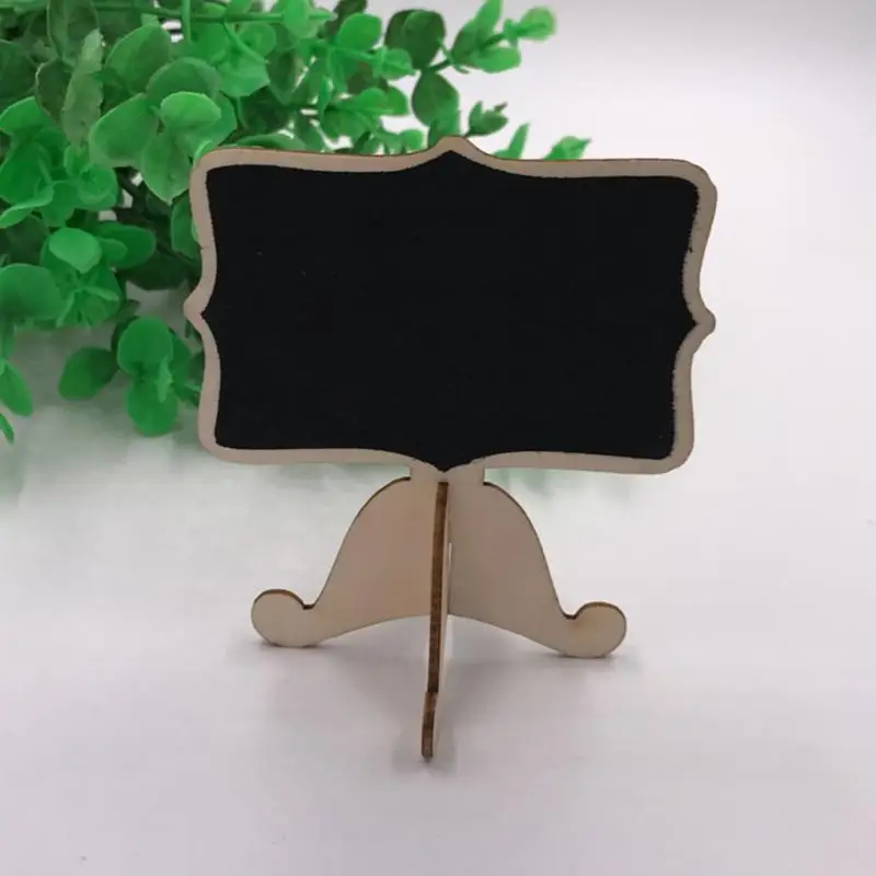 Kleine schoolbordborden met standaard 10 stuks message board borden met standaard houten restaurant voedsel display voor feestjes decoraties