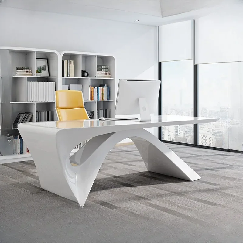 Luxe minimalistische computerbureaus Interieur Conferentie Gaming Kantoortafel Zitplaatsen Desktop Escritorio Oficina Kantoormeubilair