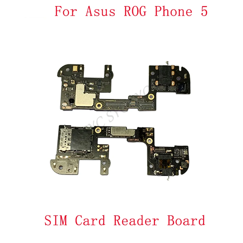 Sim Card Reader Holder Pins Tray Slot For Asus ROG Phone 5 ZS673KS 5S ZS676KS 5 Pro Sim Card Reader Board Repair Parts