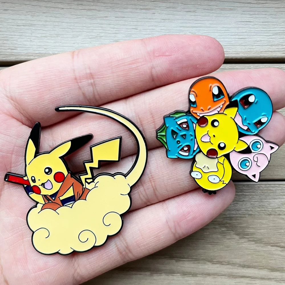 6 Stück Große Coole Cartoon-Anime-Monster Emaille-Pins Set Blastoise Venusaur Mega Charizard Spiel-Charakter Metall-Brosche Abzeichen – Detail 4