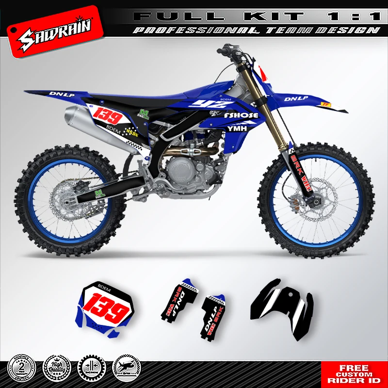 

Sawrain Motorcycle Sticker Custom Team Graphics Decals Kit For YAMAHA .23-25 YZF450 24-26YZF250 009