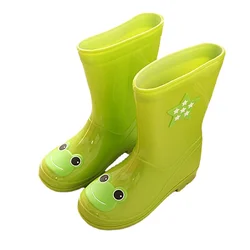 New Children Boys Girls Fashion Cartoon Rain Boots Waterproof Animal PVC Rainboots Kids Non-slip Water Shoes Wellies