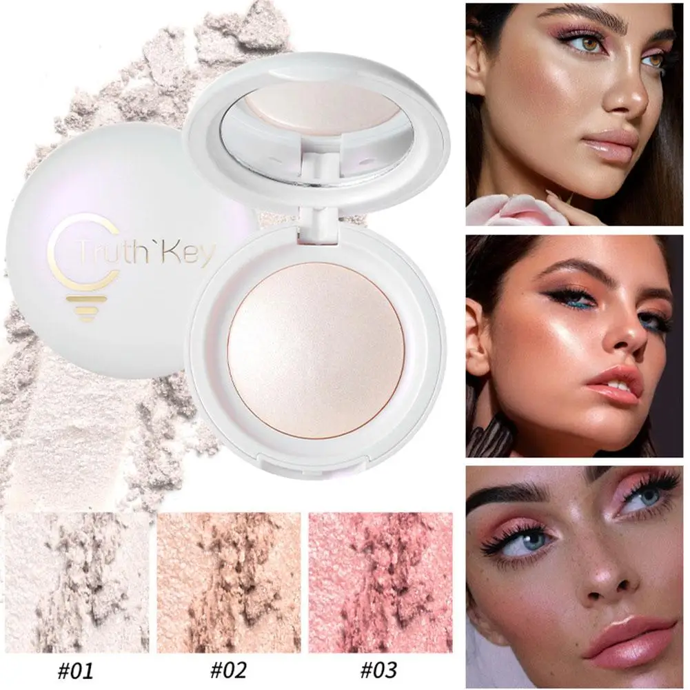 

Silky High Gloss Water Light Solid Small Light Bulb Powder Smooth Face Glitter Contouring Palette Highlight Highlighter Mak L2B3