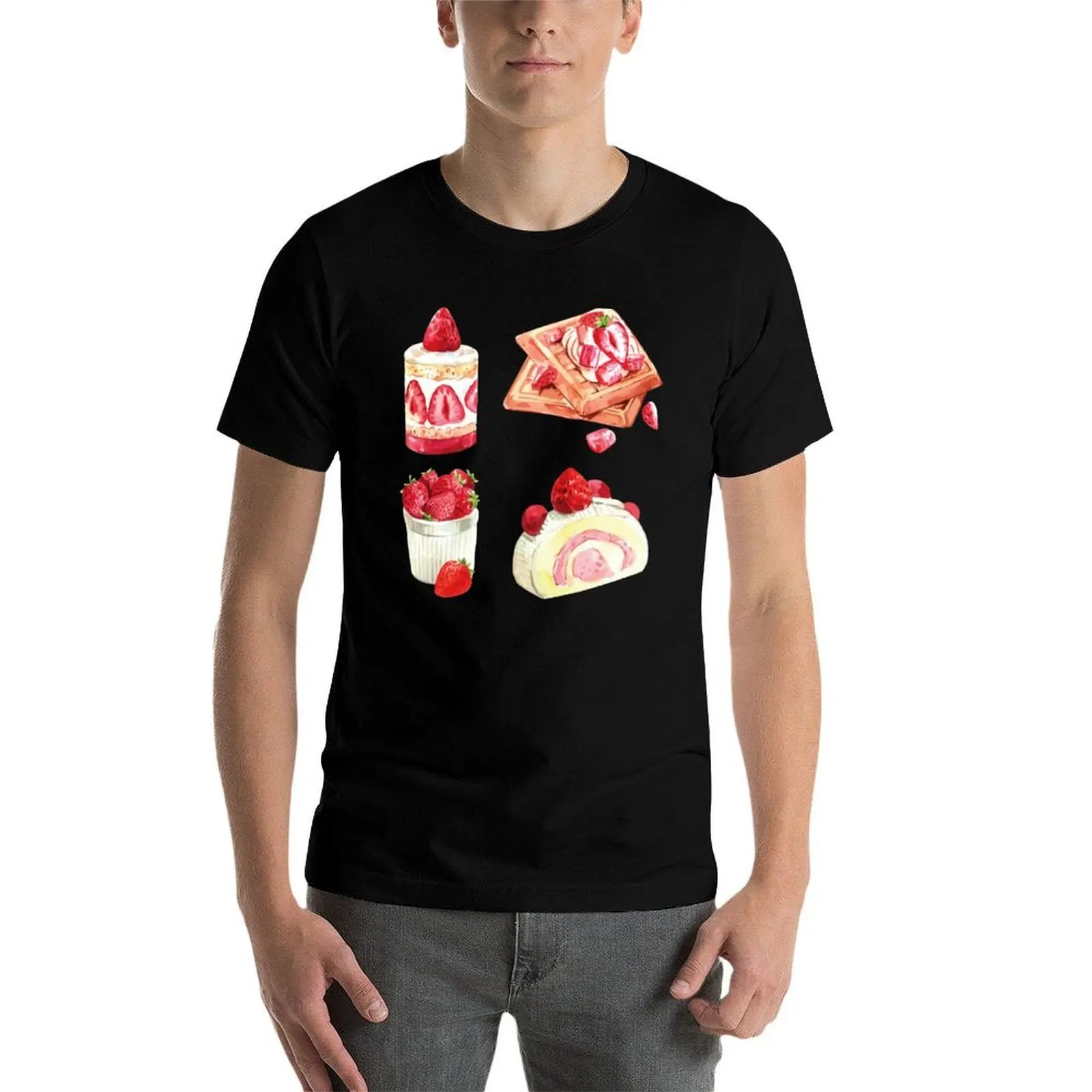 

Strawberry Dessert Cakes T-Shirt man tshirt man graphic t shirt T-Shirt