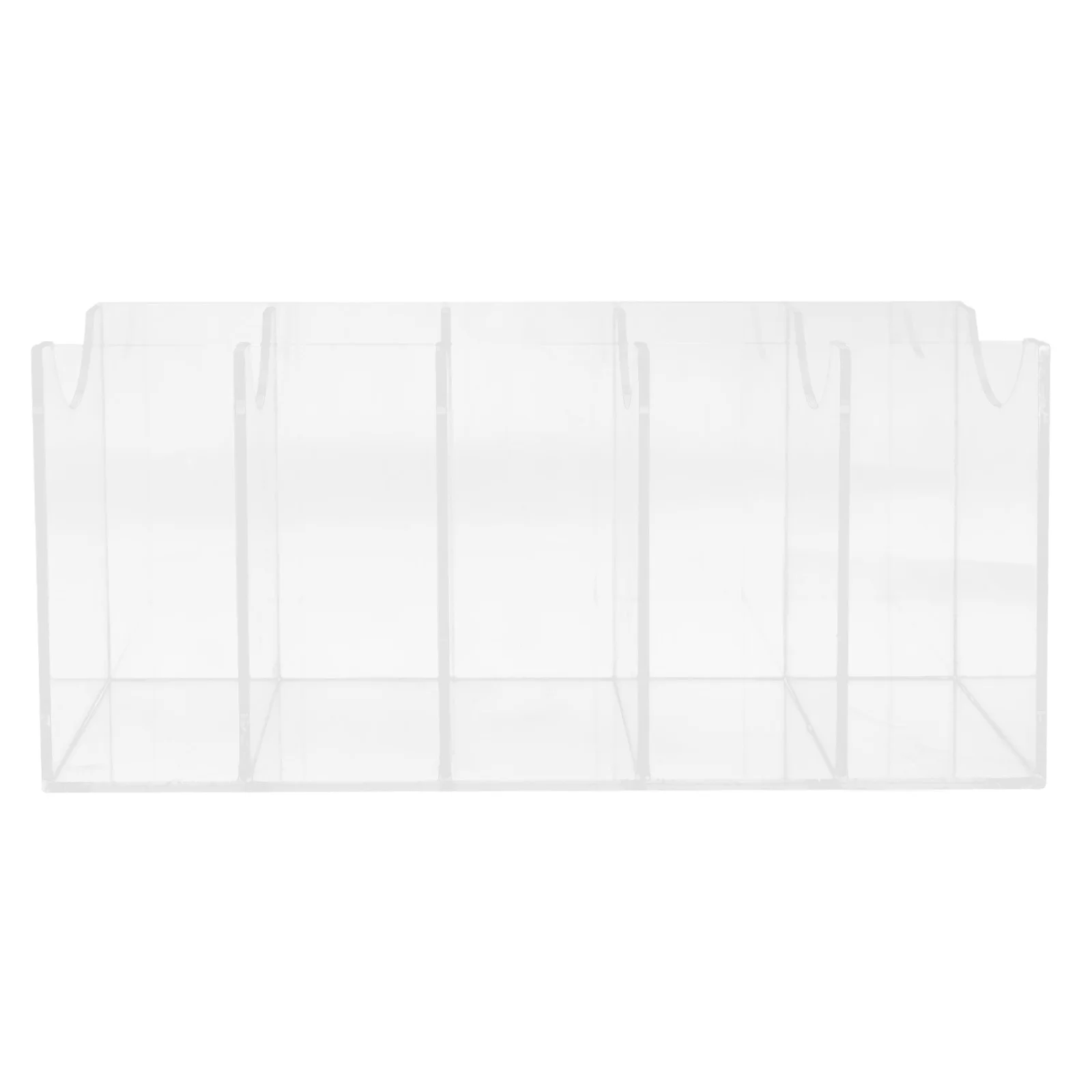 

Clear Acrylic Belt Organizer for Closet 5 Section Storage Box for Belts Ties Accessories Drawer Holder Display Case