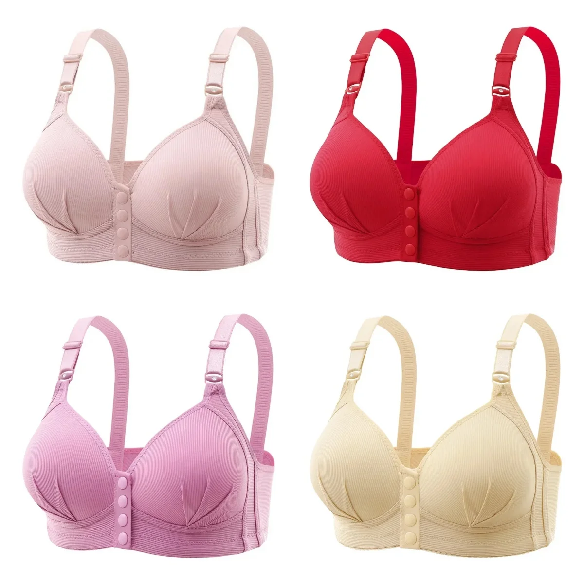 حمالة صدر للرضاعة رفيعة للغاية بفتحة أمامية جديدة للنساء الحوامل مريحة بدون حلقات فولاذية حمالة صدر مضادة للترهل