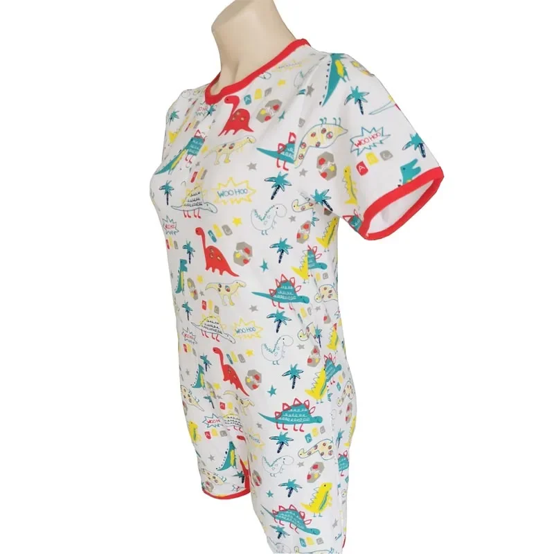 

ABDL взрослый красный боди с принтом динозавра с короткими штанинами/мужской комбинезон для взрослых/женский комбинезон для взрослых/пижамы для подгузников для взрослых