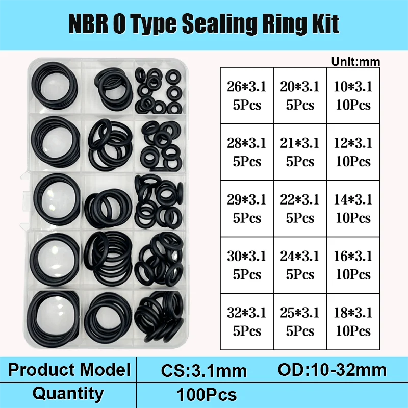 NBR Schwarze O-Ring-Dichtung, Gummidichtungen, Dichtungsring, Nitrilkautschuk, Hochdruck-O-Ringe, NBR Korrosion, ölbeständig, Dichtungsscheibe – Detail 12