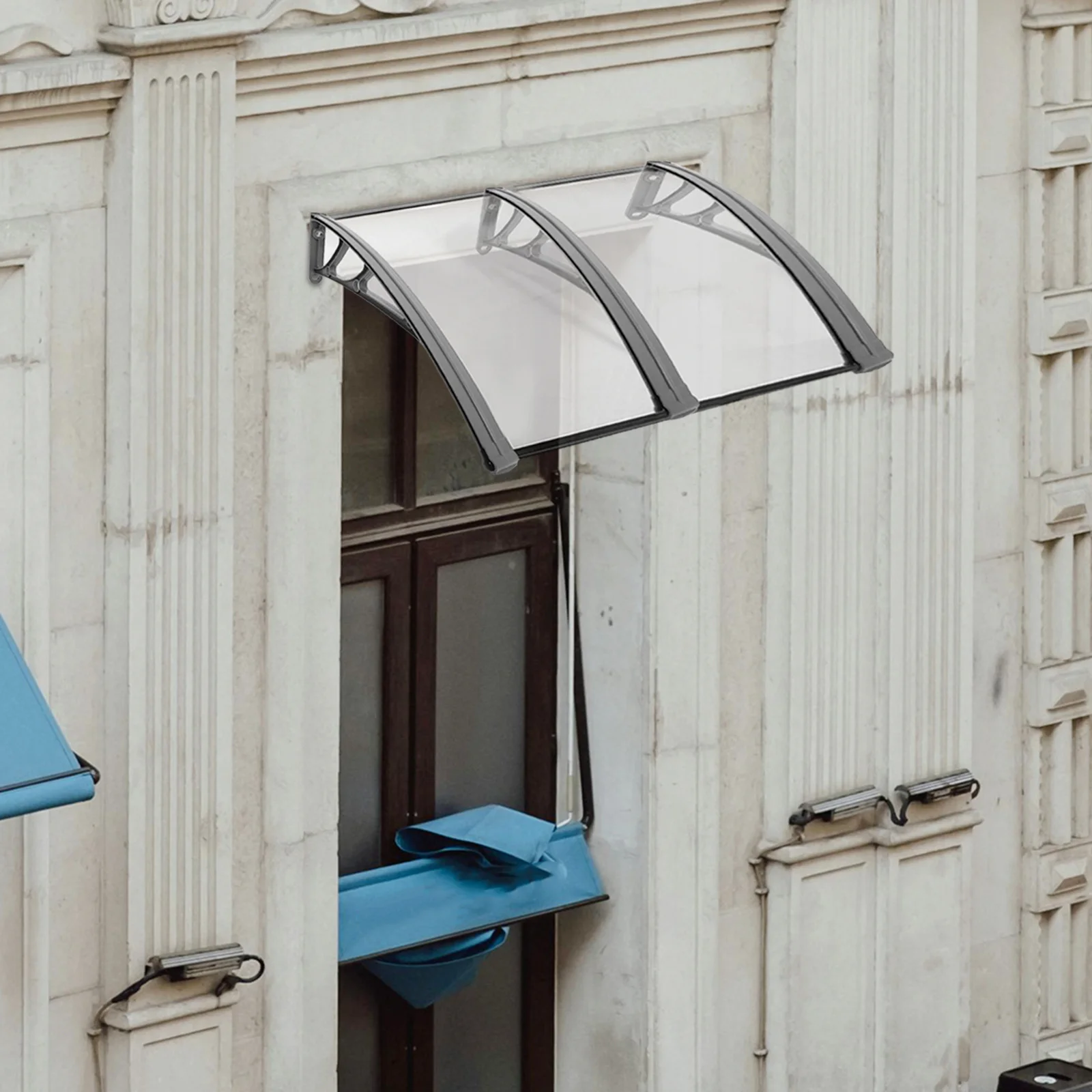 Soporte de toldo reforzado con PVC, soporte duradero para exteriores para puerta, dosel, ventana, toldos de Patio, Manual retráctil motorizado