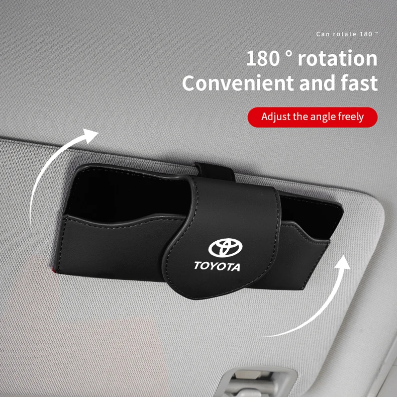 اكسسوارات السيارات الداخلية الشمس قناع صندوق تخزين النظارات الشمسية لتويوتا TRD فورتشنر هايلاندر مارك-X ميراي هليكس بيكانتو سوبر #5