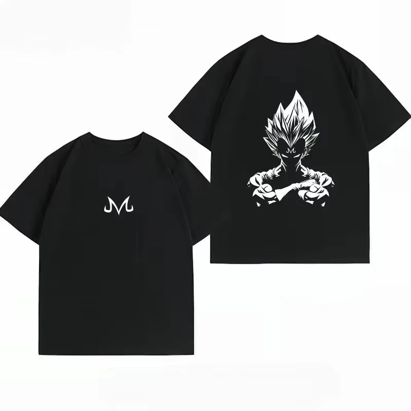 2026 Neue Sommer-T-Shirts, Dragon Ball T-Shirt mit Majin Vegeta-Print, Lässiges Alltags-T-Shirt, Geeignet für Männer und Frauen