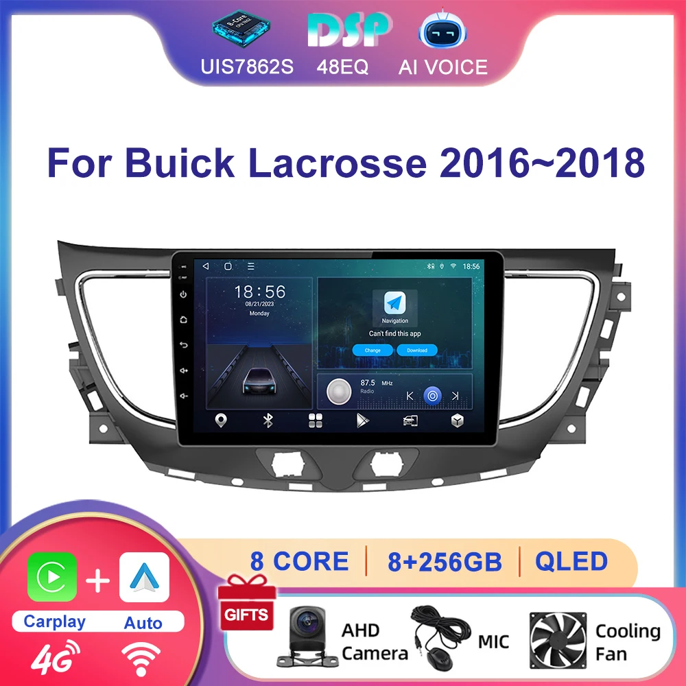 10'' Android GPS WIFI Carplay Auto Car navigation Stereo Touch Screen Car Multimedia Player Radio For Buick Lacrosse 2016~2018