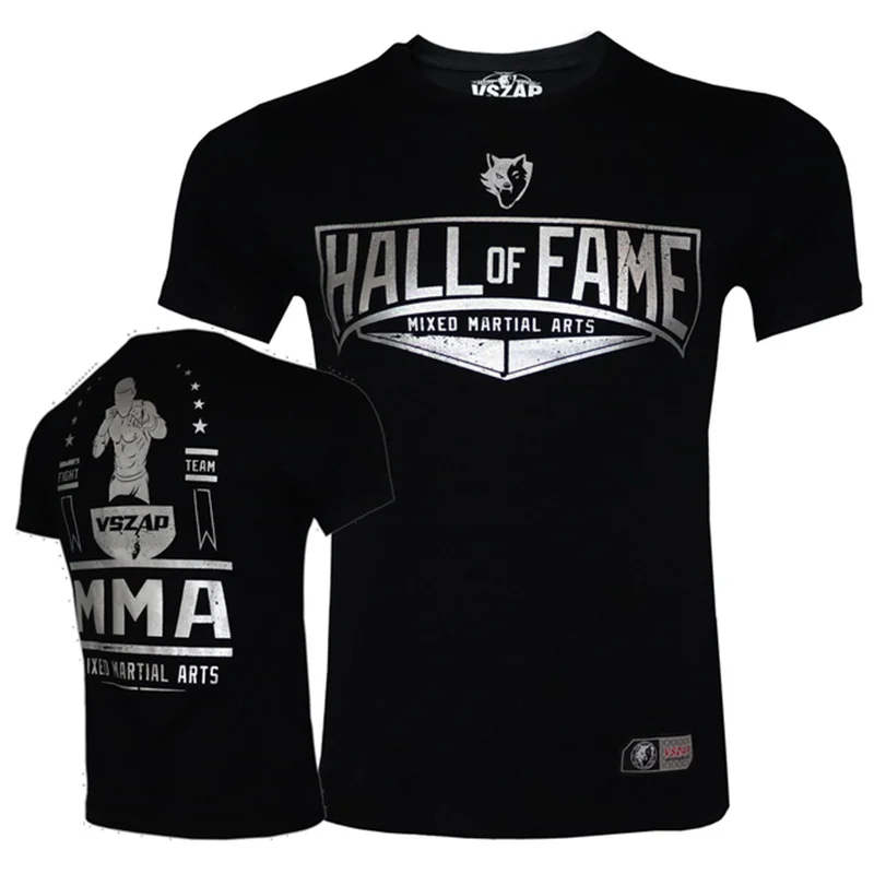 Herren Muay Thai T-Shirt Sommer Schnelltrocknend Bequemes Atmungsaktives Shirt Modisches Fitness-T-Shirt Lässiges O-Ausschnitt Kurzarm-Oberteil – Detail 7