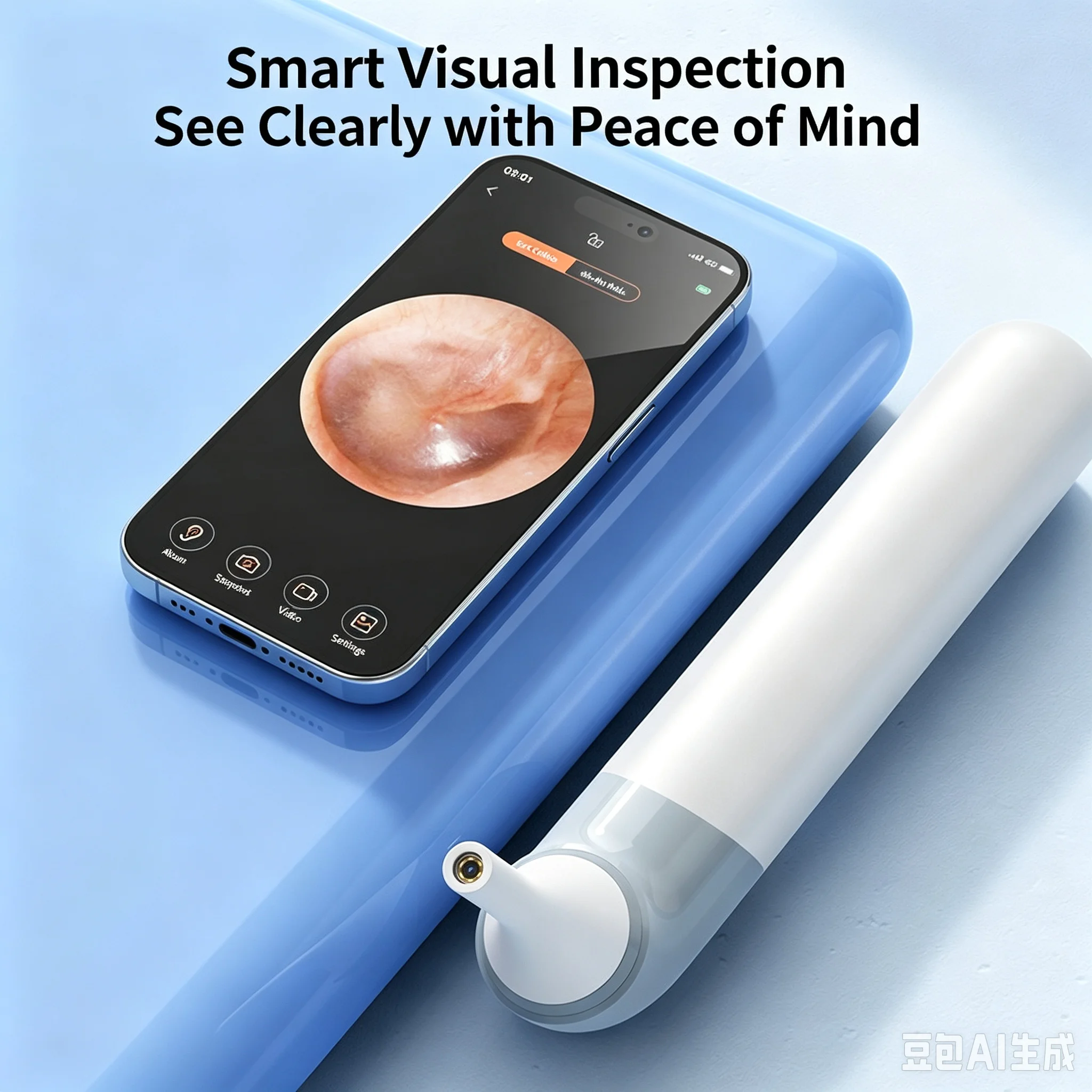 Lentille 3,2 mm 2MP 1080P WIFI Endoscope Otoscope pour le nettoyage des oreilles, caméra numérique CMOS, microscopes numériques
