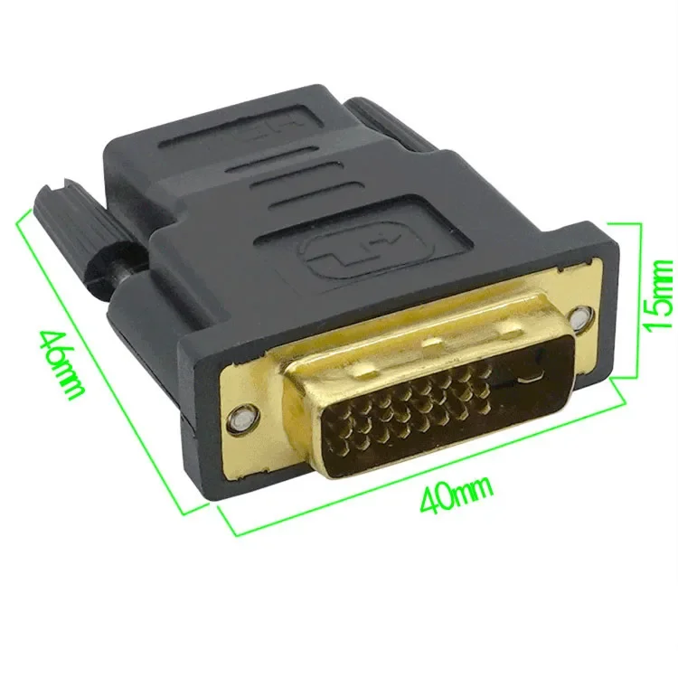 Adaptador DVI macho a hembra compatible con HDTV, conector DVI (24 + 1) a HDTV