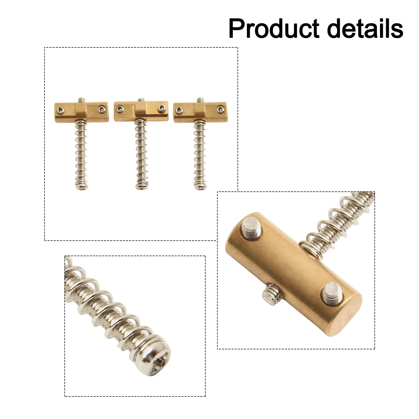 Guitar Maintenance Compensated Brass Saddles Brass Guitar Saddles Traditional Appearance 10.5mm String Spacing