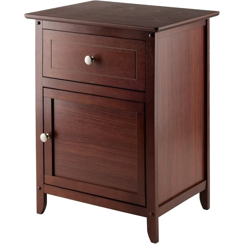 Wood Eugene Accent Table, Walnut, FURNITURE caseta jardin exterior