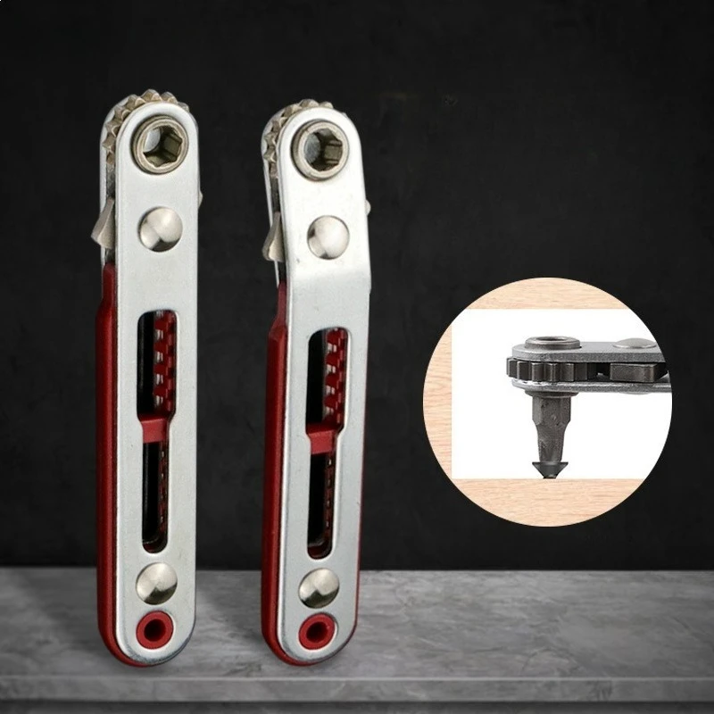 Mini Quick Ratchet Wrench Screwdriver Cross One Word Hexagonal Screwdriver Bidirectional Ratchet Screwdriver Slotting Tool