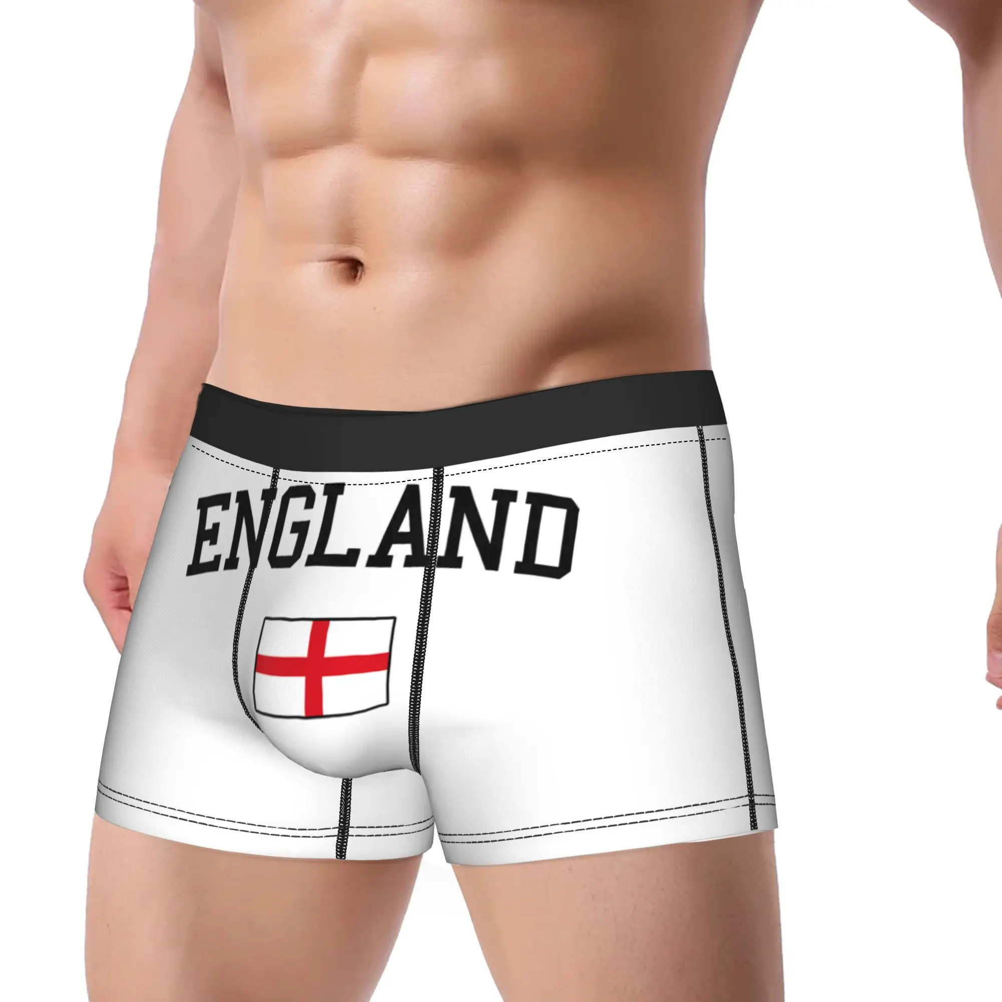 English Flag England  Underwear  Man Panties Pattern Breathable Trunk Quality Shorts Briefs Plus Size