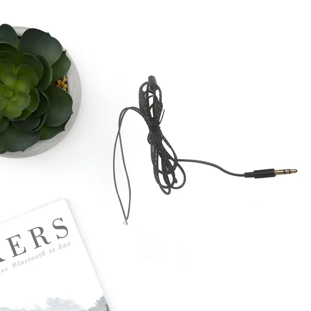 Hi-Fiケーブル付きヘッドセット,3.5mm,オーディオケーブル修理用スペアコード,ワイヤーイヤホンケーブル