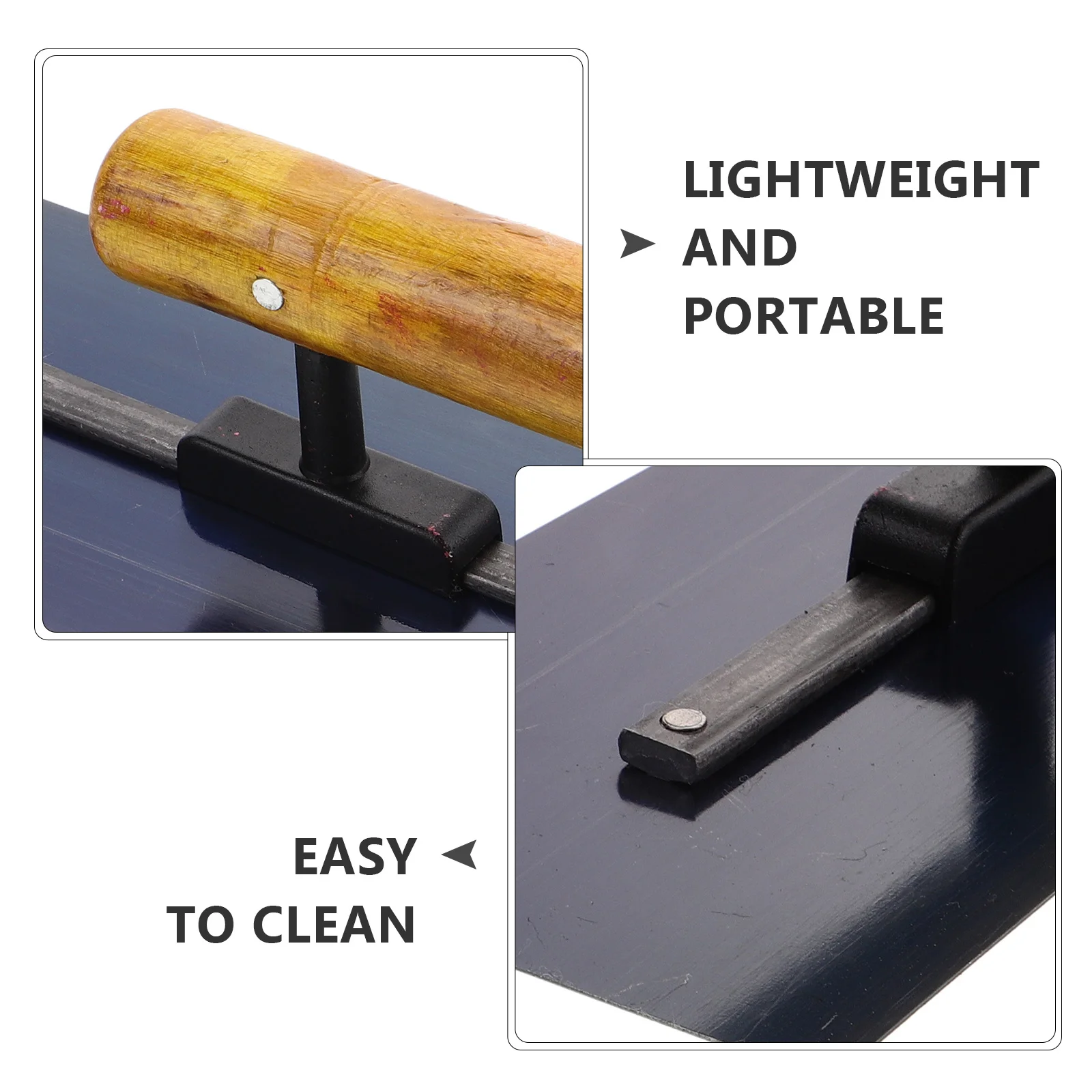 مجرفة الجص مقبض خشبي شفرة فولاذية المنغنيز لتشطيب الخرسانة مجموعة أدوات يدوية للبناء أدوات البناء #4