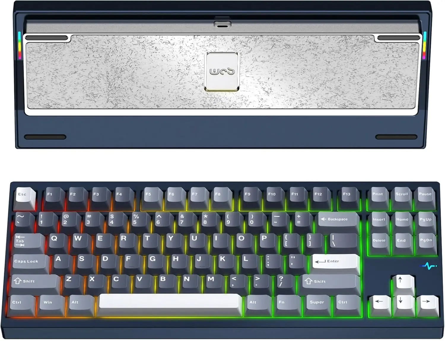 

CNC Aluminum Mechanical Keyboard with Quick-Release, Triple-Mode Connectivity, and Superior Acoustics (Pro Navy)