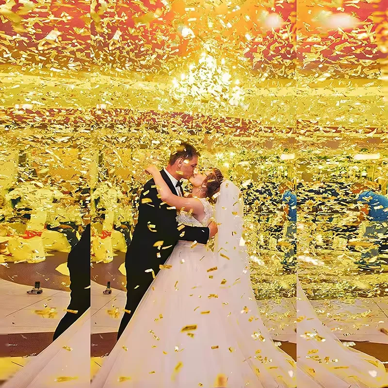 Эффект сцены, золотая растрепанная бумага для конфетти, диджейская вечеринка, свадебный клуб, бар, сценическое шоу, торжественное шоу открытия и конца