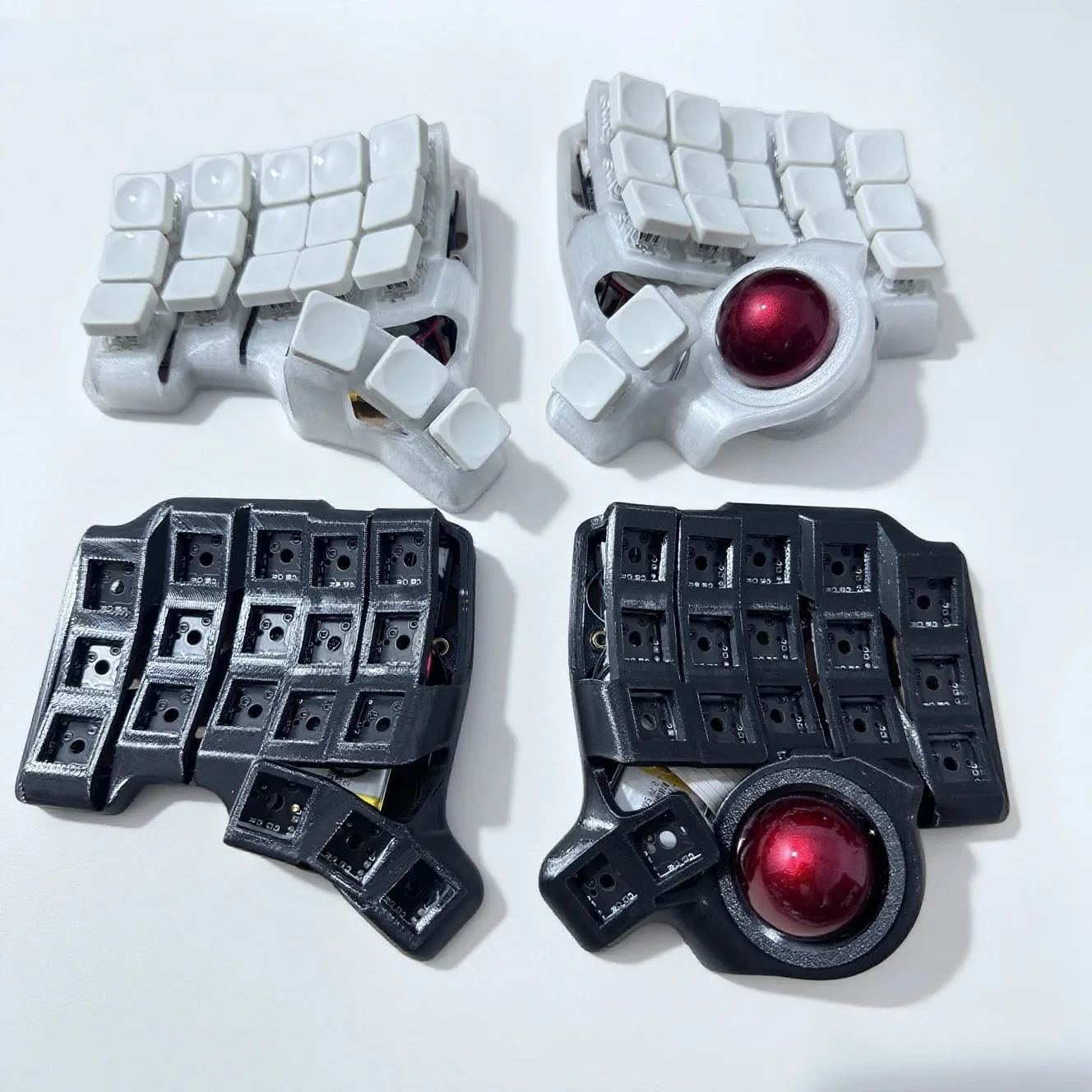 Charybdis Nano منحني سبليت لوحة المفاتيح عدة 3x5 مخصص كرة التتبع بلوتوث اللاسلكية ثنائي الوضع الساخن مبادلة سبليت لوحة المفاتيح الميكانيكية