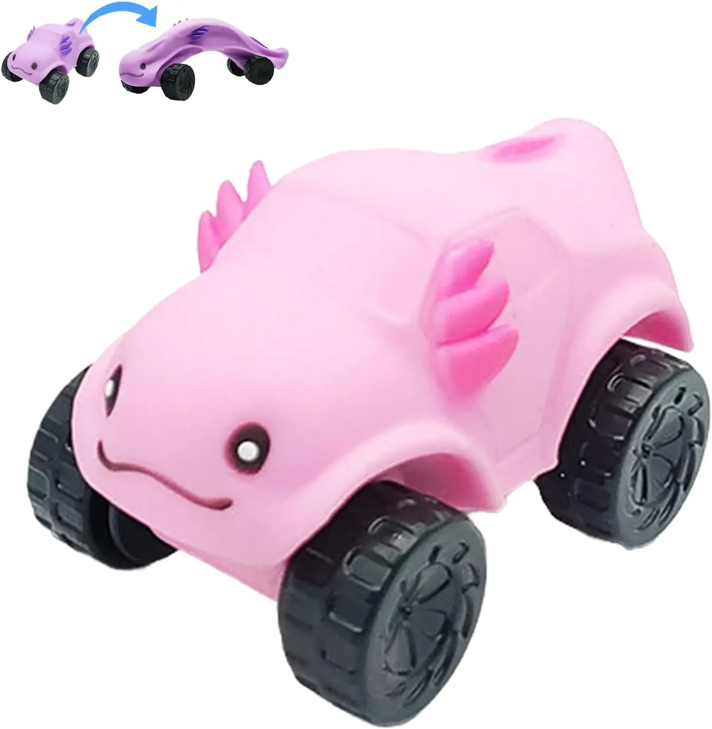 Kneading Deformed Educational Toy Car, Axolotl Expandable Car Toy, TPR Stretch Car Toy, Pinch and Pressable Slow Rebound Car Toy