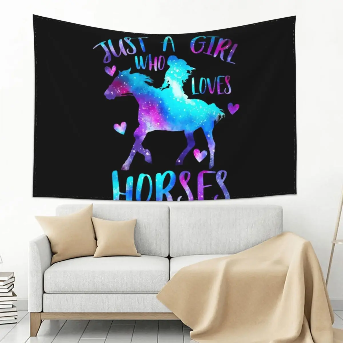 

Just a girl who loves Horses Tapestry