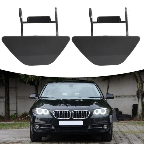 Headlight Washer Nozzle Cover Cap Set For BMW 5‑Series F10 F18 2014‑2016 Left Right Pair OE 51117332683 51117332684