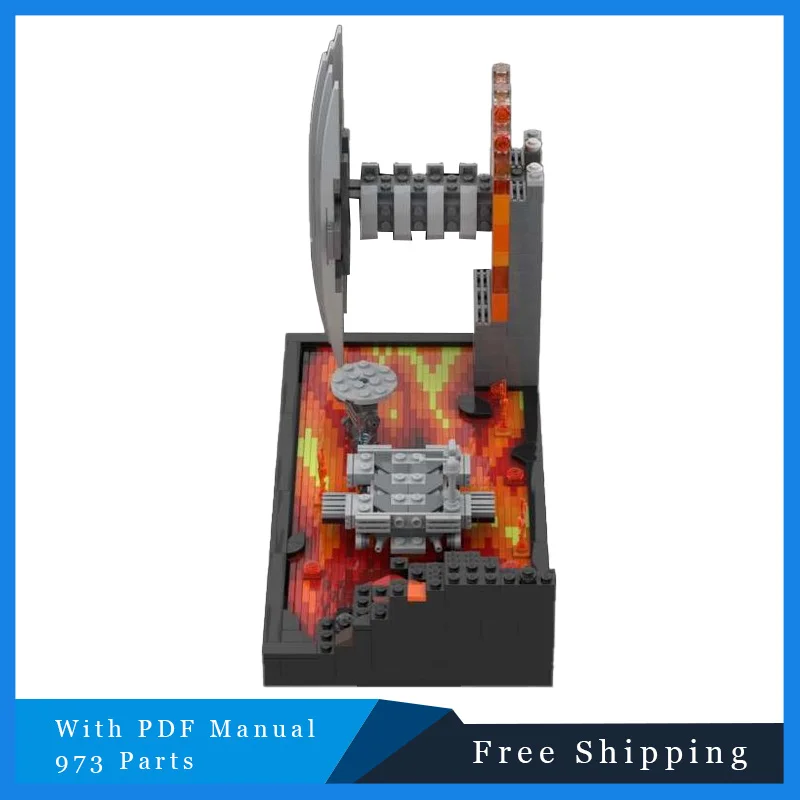 973 부품 스타 배틀 시리즈 MOC 유명 영화 전투 장면 모듈형 블록 모델 어린이 조립 전시 장난감 생일 선물