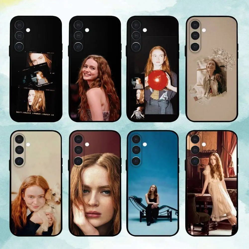 

USA Actress S-Sadie Sink Phone Case For Samsung A73,72,71,53,52,51,22,91,80, Soft Black Cover