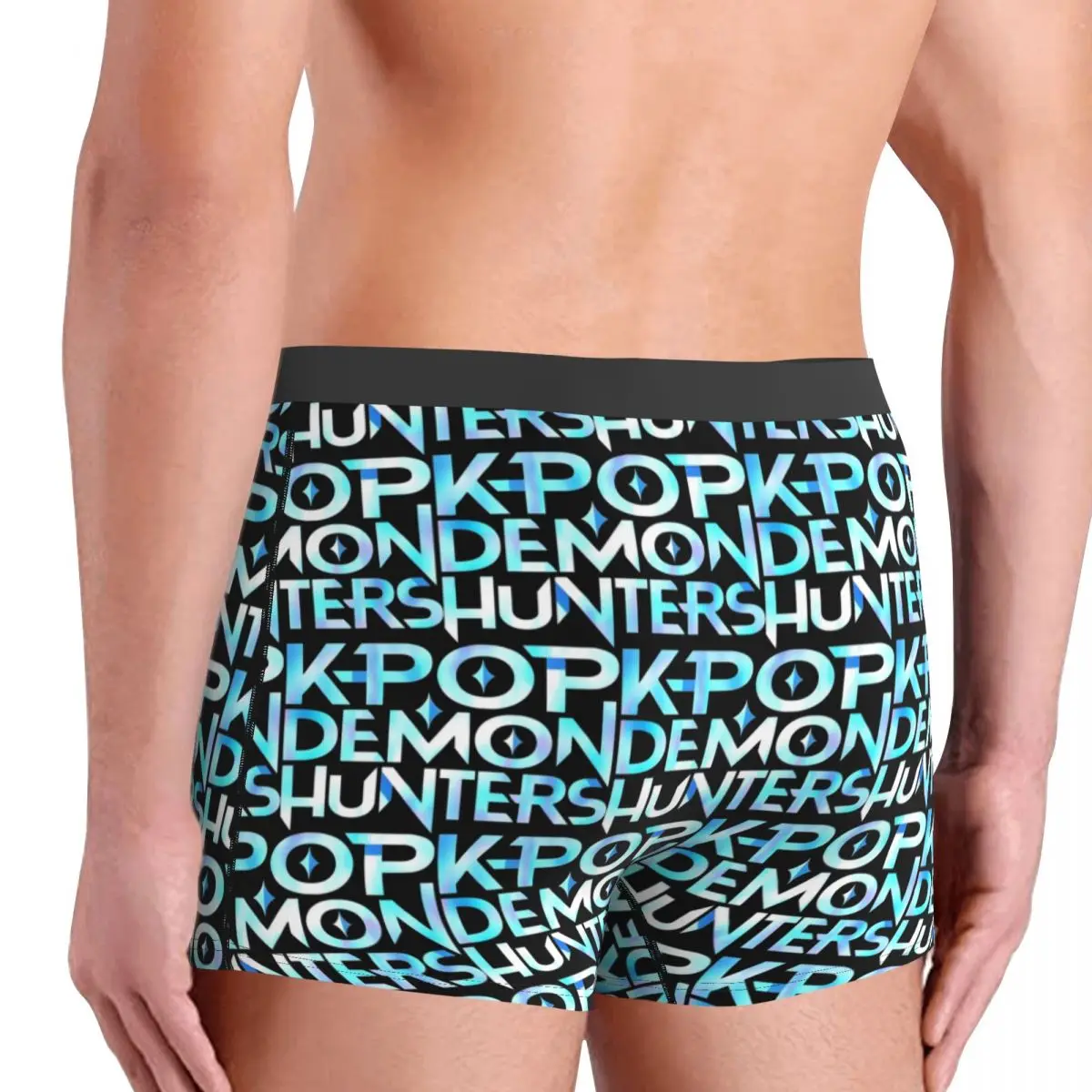 Kpop Demon Hunters Logo ropa interior Huntrix pantalones cortos masculinos calzoncillos divertido tronco estampado en caliente bragas de talla grande