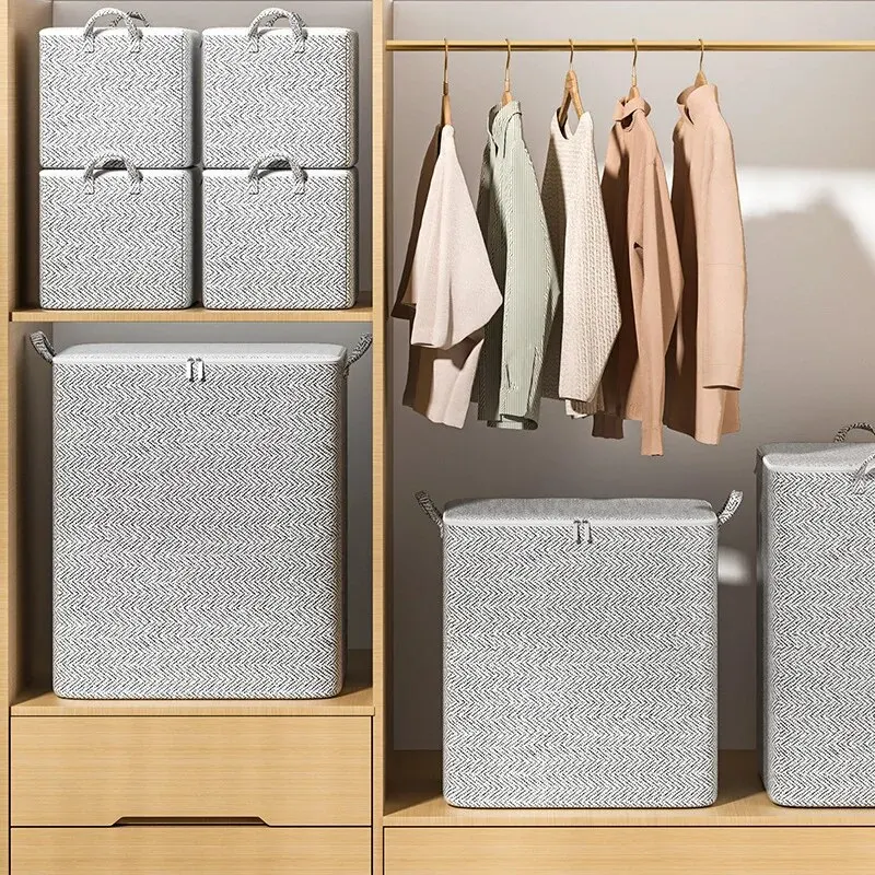 1pc Household Large Capacity Storage Bag Non-woven Material, Closet Wardrobe Organizer Can Be Used For Quilt Clothing, Toys2025