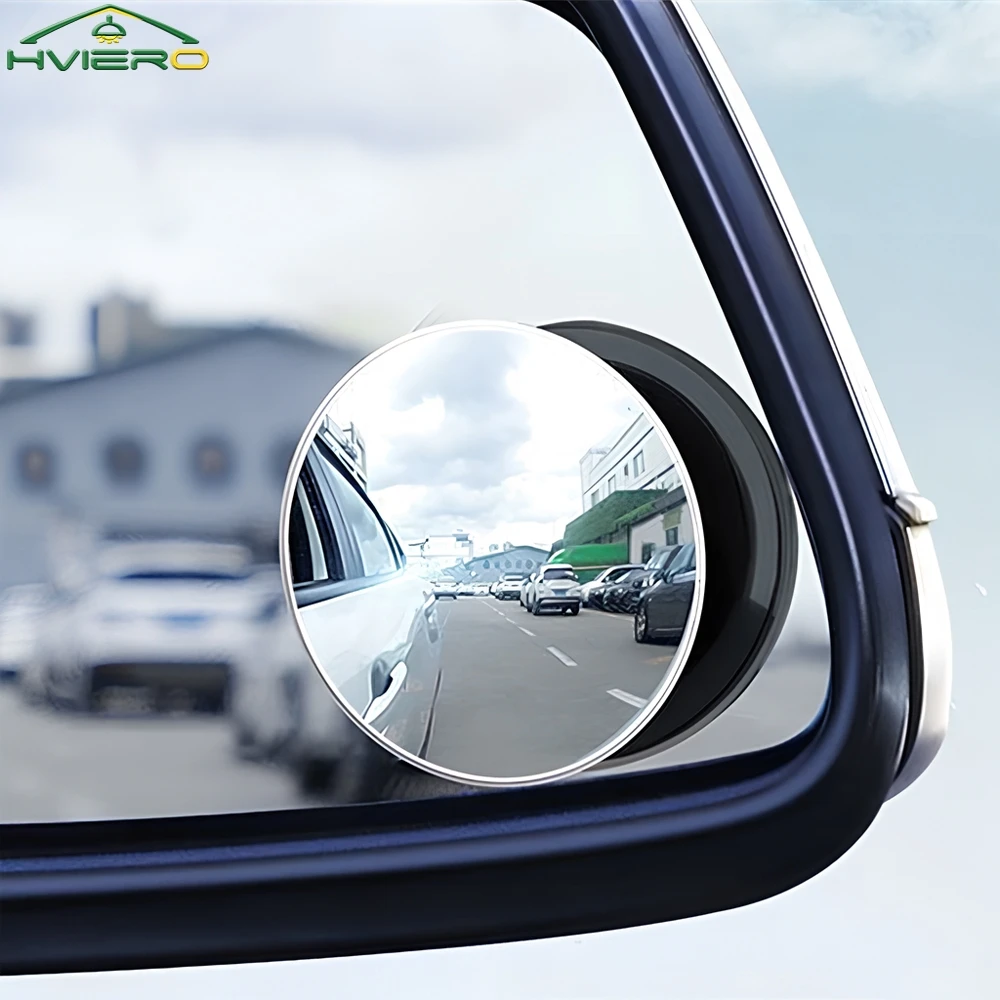 1X 360 Degree HD Blind Spot Mirror Adjustable Car Rearview Convex Reverse Wide Angle Vehicle Parking Rimless S Auto Accessories