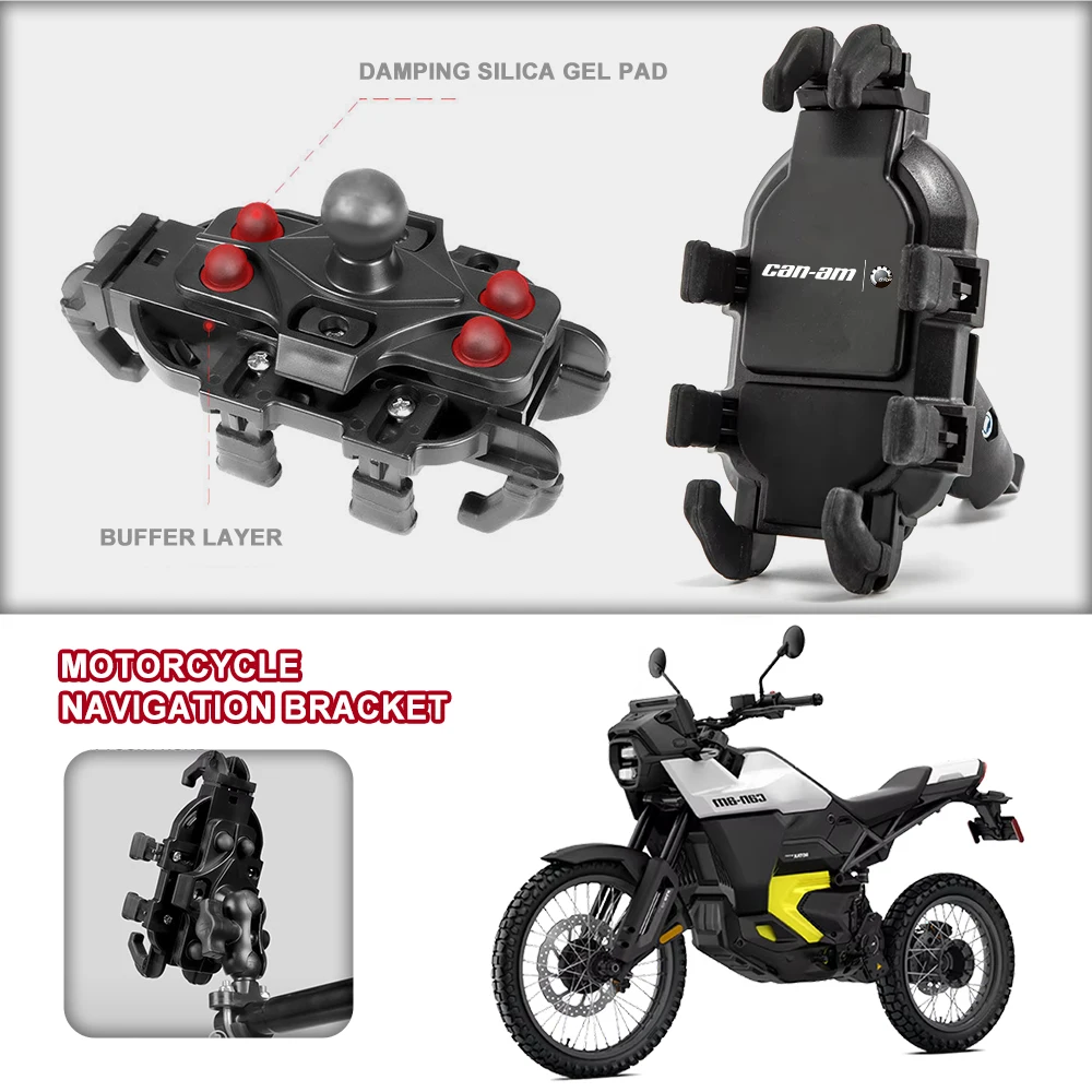 

Motorcycle Phone Holder Shock Absorbing Spring Anti-Vibration For BRP Can-Am sea-doo GTI Jet F3 RT Bombardier Spyder Series