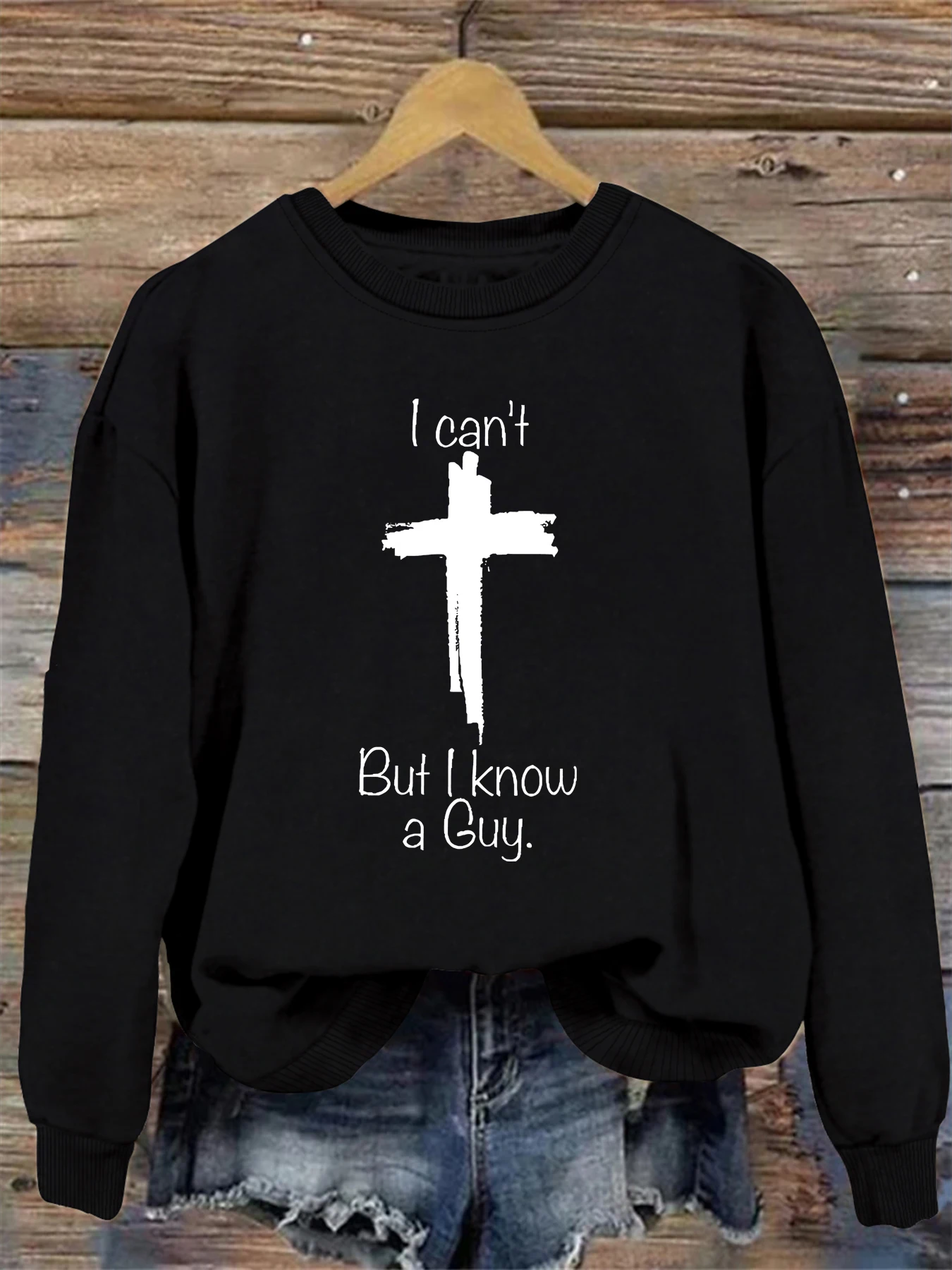 

Letters print washed sweatshirt, crew neck casual washed sweatshirt for winter & fall, women's clothing