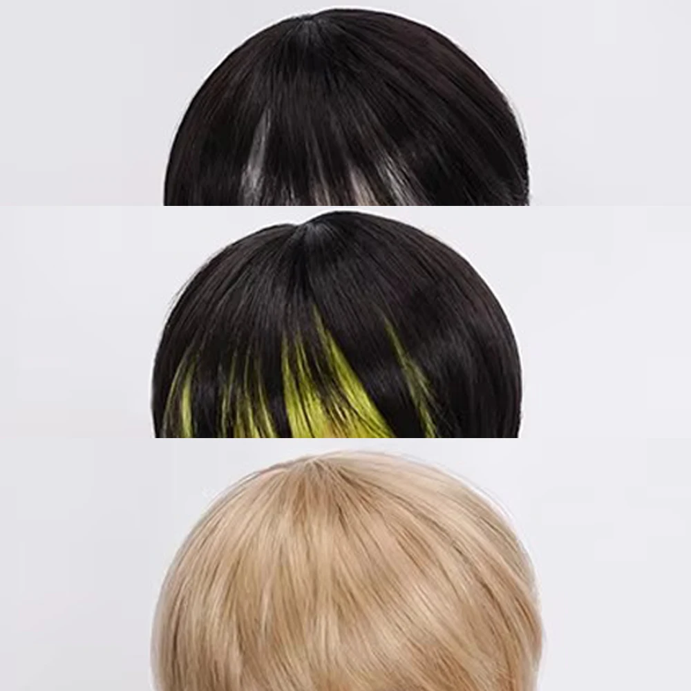 New Doll's Wig for 1/3 1/4 1/6 Bjd Doll Soft Silk Long Wolf Tail Diy Girl Toys Dress Up Play House Doll Accessories, No Doll