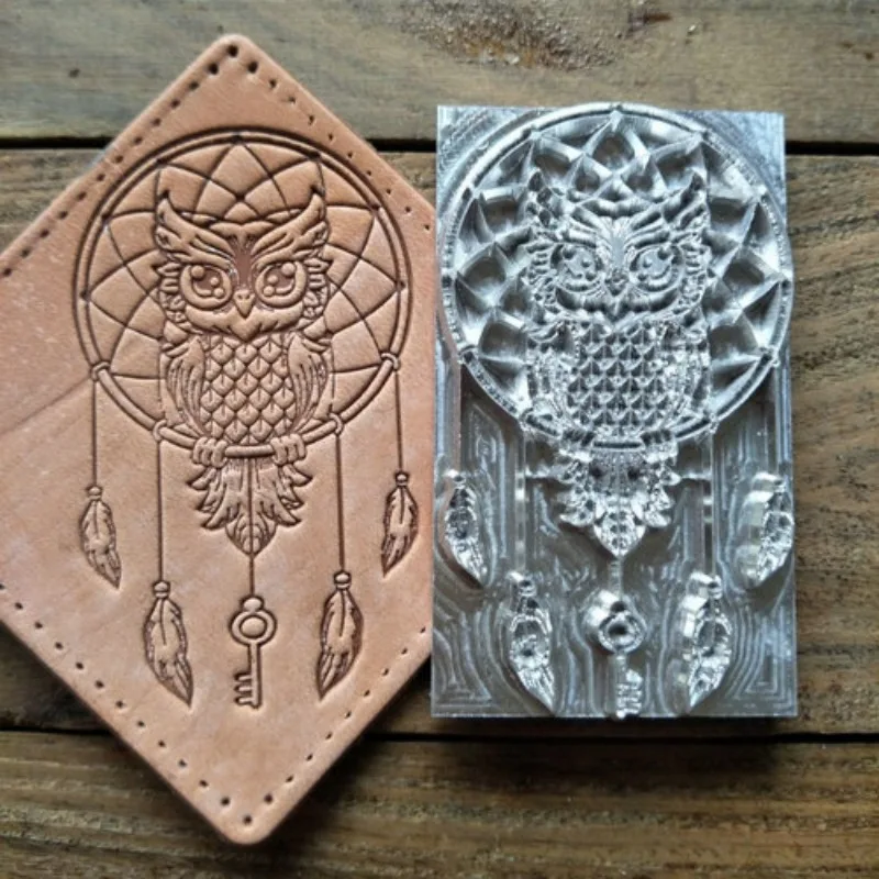 

3D-штамп для тиснения кожи в виде совы, пресс-форма из алюминиевого сплава для кожи, инструмент для вырезания и штамповки, формы для индивидуального логотипа