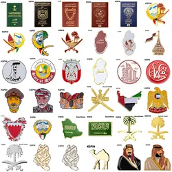 5pcs a lot Saudi Arabia Mobile Photo 3M Sticker Badge Metal Pin Broooches Pins