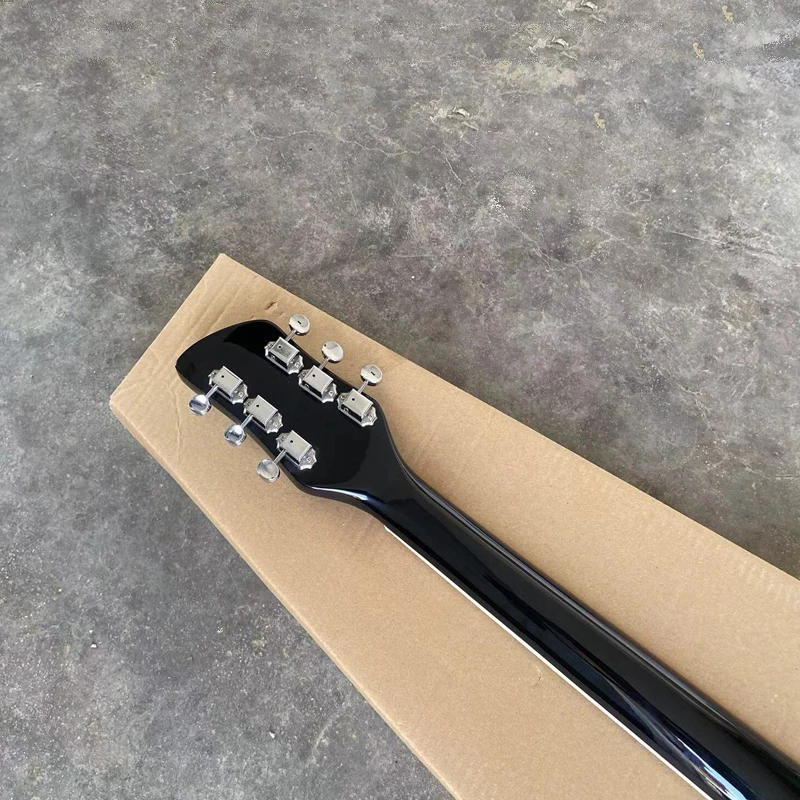 New Trapeze Tailpiece 360 Electric Guitar Black Semi Hollow Body, Rosewood Fingerboard, High Quality 6 String Guitarra