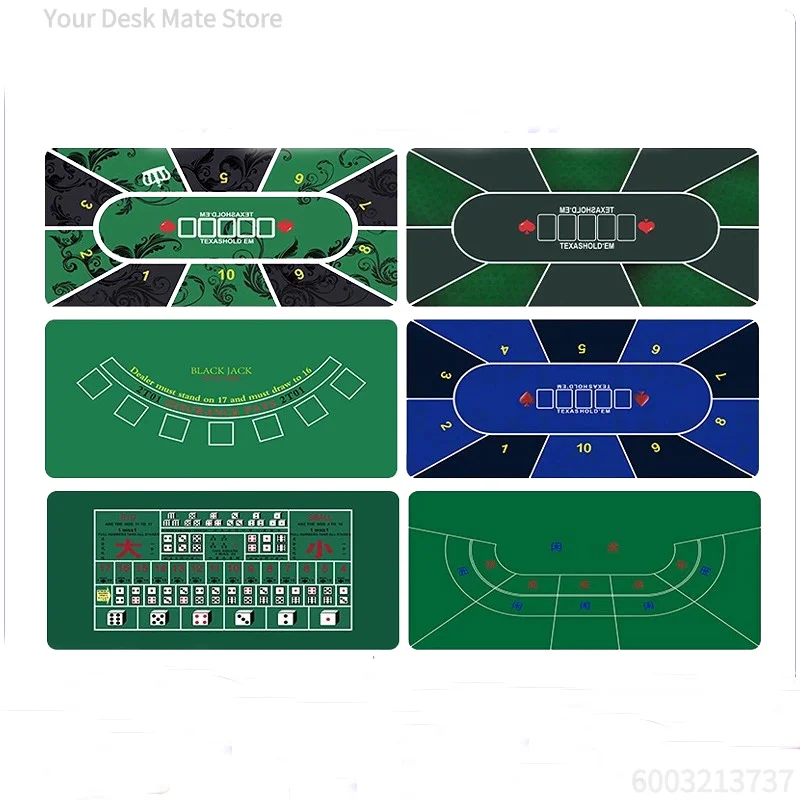 Green Baccarat Dice Table Layout Print Mouse Mat Non Slip Waterproof Large Game Pad Ideal Gift for Card Game Lovers