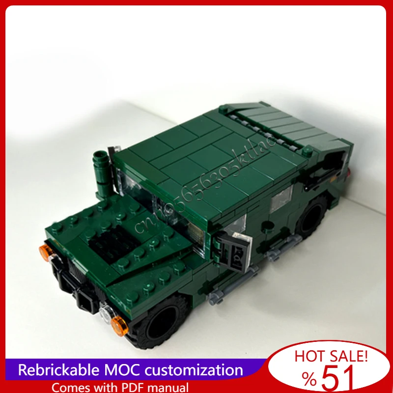 Nowy model pojazdu z napędem na cztery koła 329 części MOC 1:35, praktyczny, do samodzielnego montażu, edukacyjny, kreatywny, zabawka dla dzieci, prezent na Boże Narodzenie.