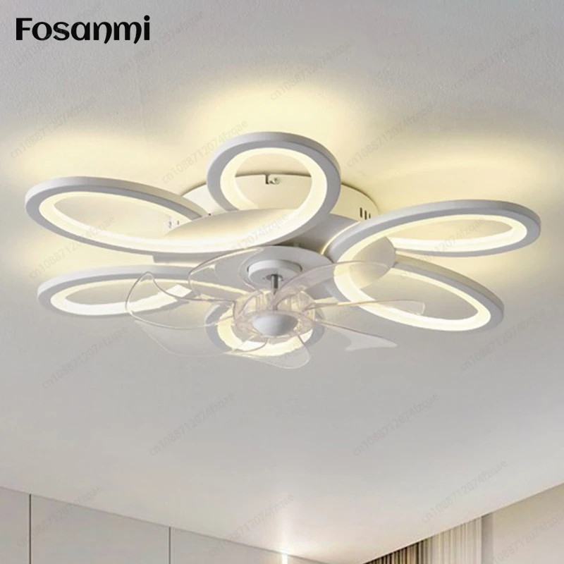 22-inch Modern LED Ceiling Light with Smart Remote Control, Frequency Conversion & Timer - Energy Saving E27 Base EU/US Plug