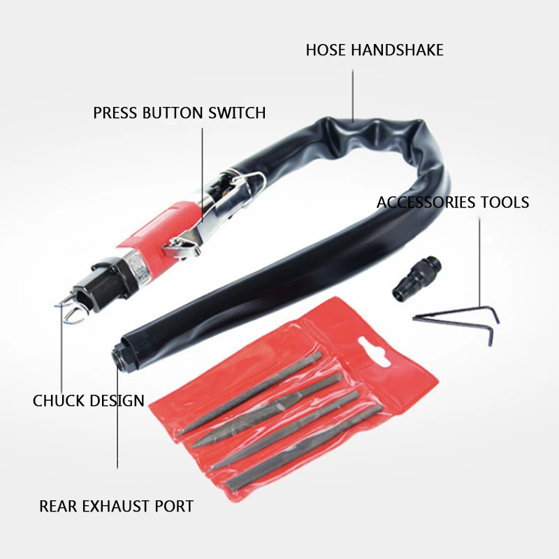 F-5A Industrial Grade Pneumatic File Full Function Push Button Switch Pneumatic File