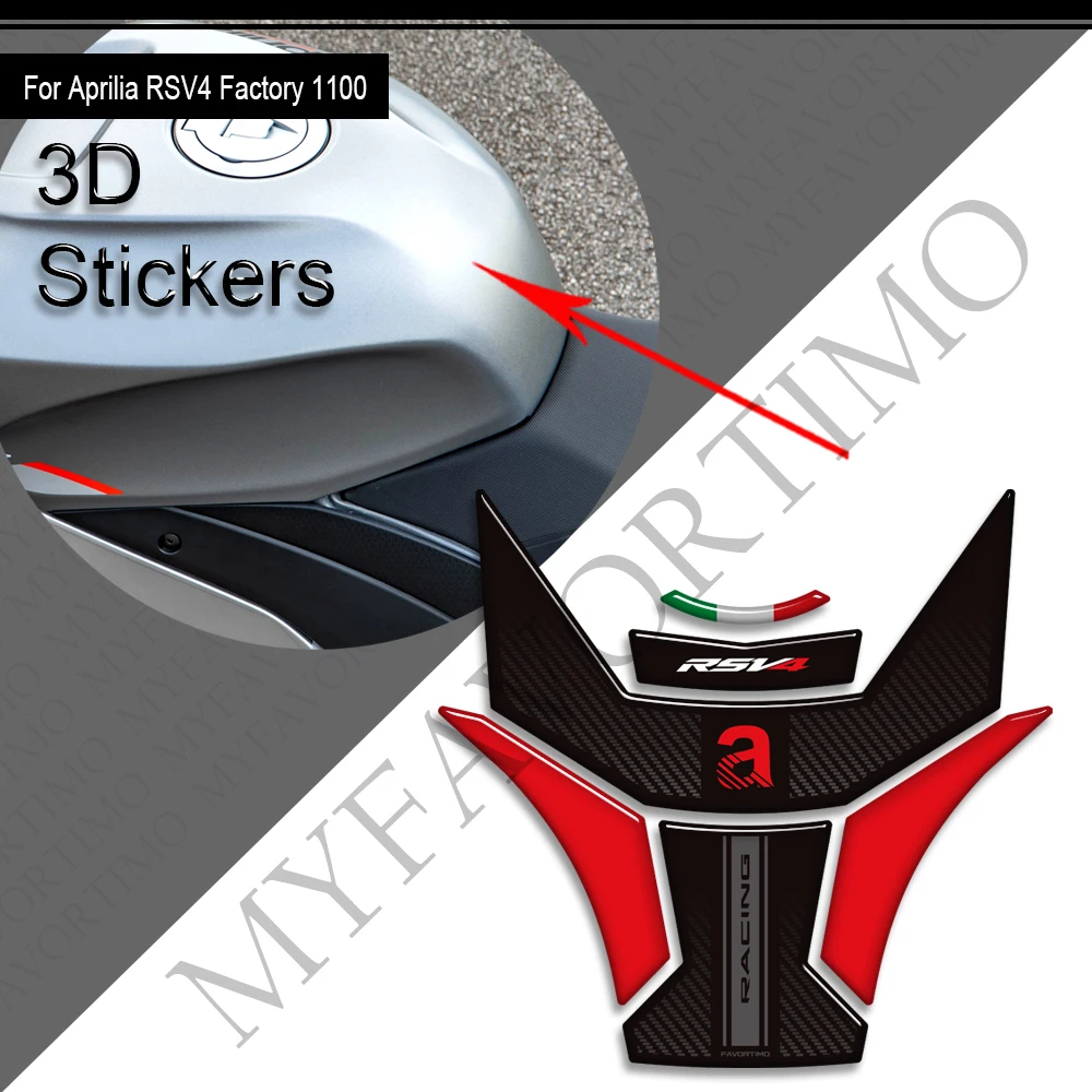 

Motorcycle For Aprilia RSV4 Factory 1100 Tank Pad Cap TankPad Grips Gas Fuel Kit Knee Fairing Fender Stickers Decals Protector